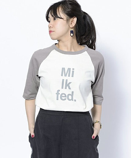【SEDA9月号掲載】BB TEE MILKFED.　（ベースボールTシャツ/ロゴ）