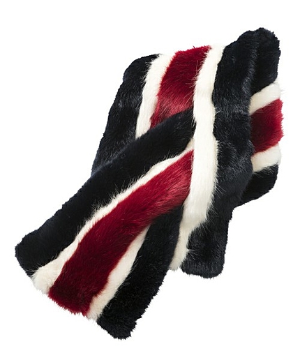 STRIPED FAUX FUR MUFFLER　（マフラー/フェイクファー）