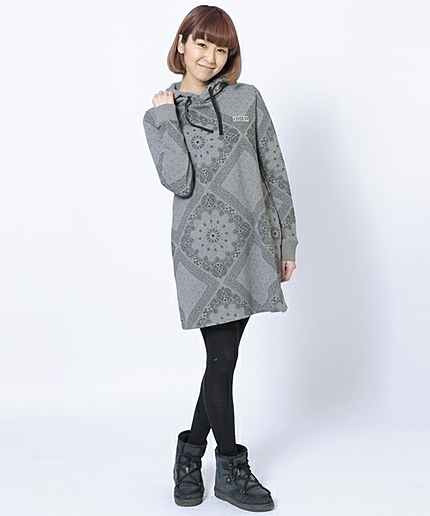 BANDANA SWEAT HOODIE DRESS