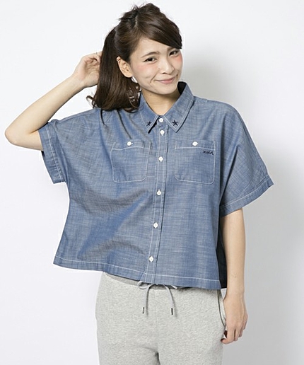 【Seventeen7月号掲載】AIRY DENIM DRAPE SHIRT