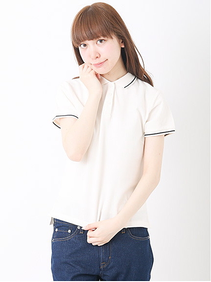 ライン入りポロシャツ