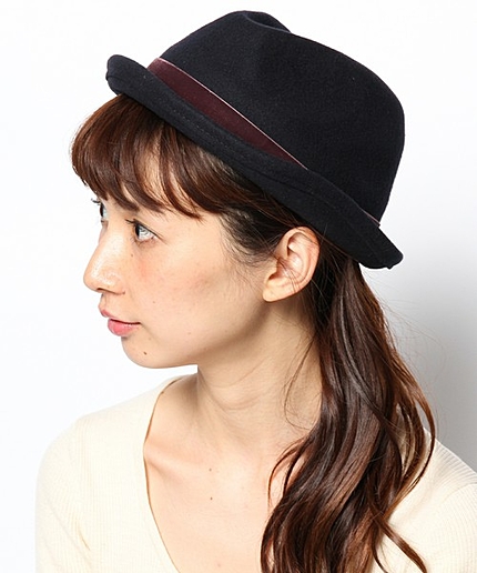 ベロアリボンハット