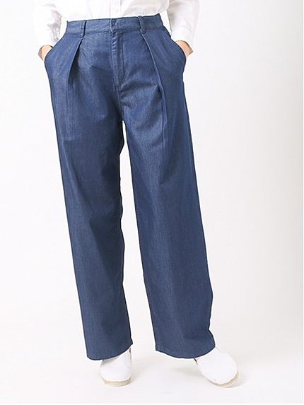 テンセルデニムワイドパンツ
