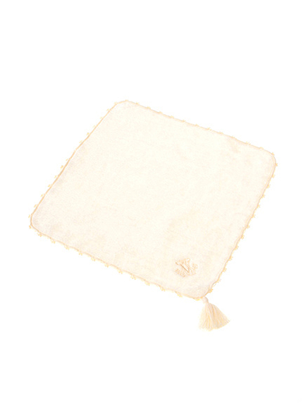 Vロゴタッセルタオルハンカチ