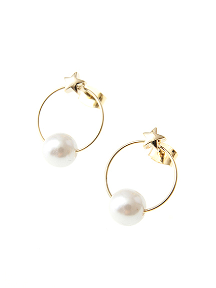 ・スターパールサークルピアス