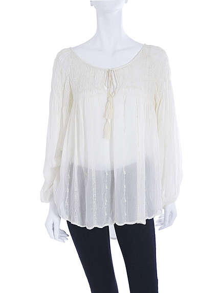 シフォン刺繍ブラウス