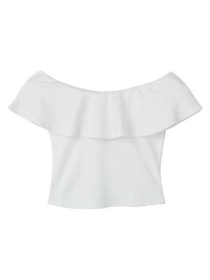 フリルオフショルトップス