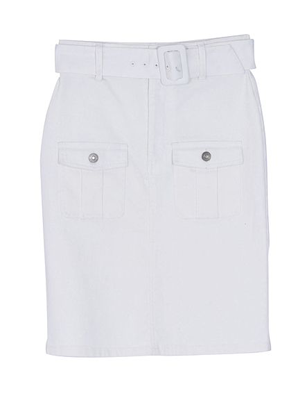 アウトポケットタイトデニムスカート