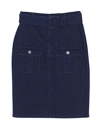 アウトポケットタイトデニムスカート