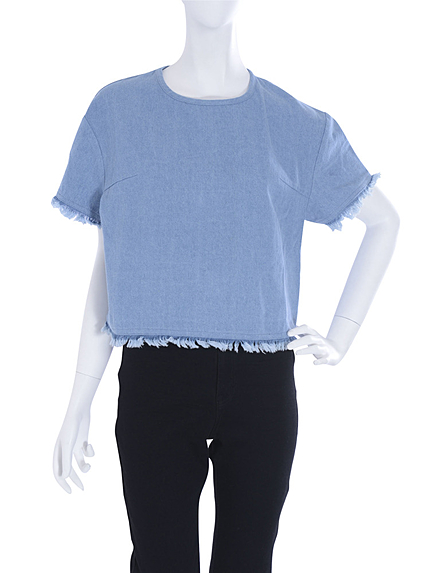 フリンジデニムTOPS