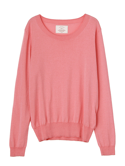 コットンモダールカラーニット