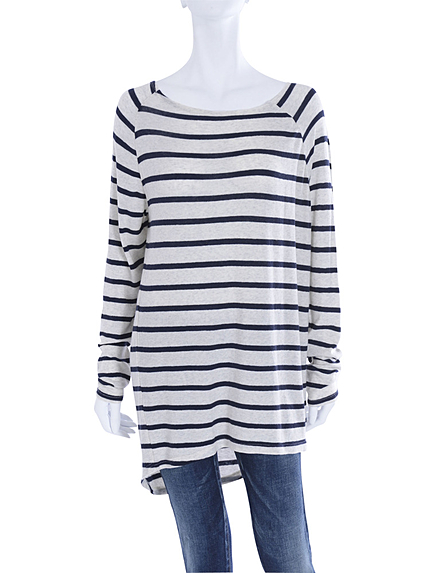 ガーゼボーダーロングスリーブTee