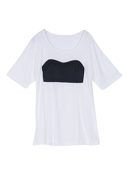 フェイクビスチェTシャツ