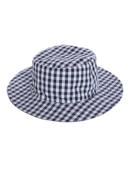 ギンガムバケットハット