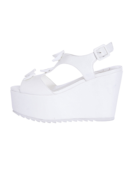 Tストラップリボンサンダル