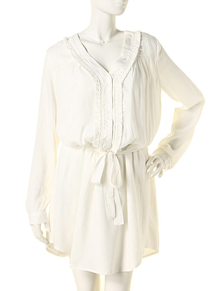 BONSUI tassel shirt dress