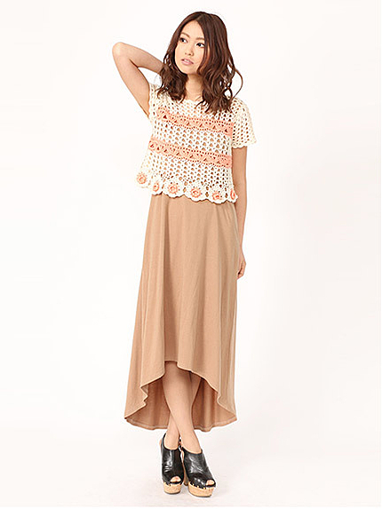 サマーニットＴＯＰＳ+テールカットマキシワンピースＳｅｔ