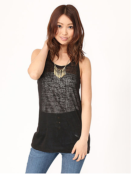 ビジューネックレス付きタンクトップ