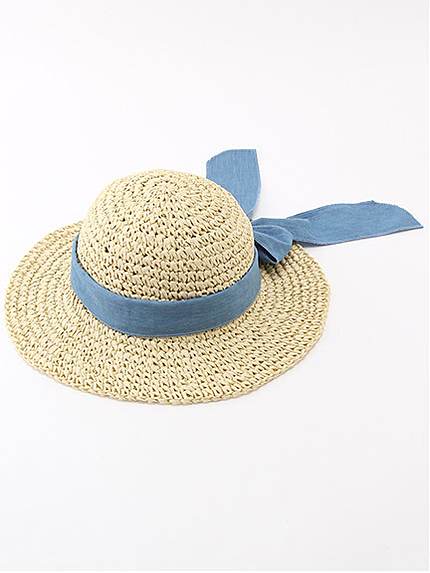 デニムリボンペーパーハット