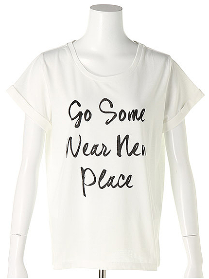 手描きロゴプリントTシャツ