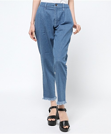 WEGO/フリンジテーパードパンツ