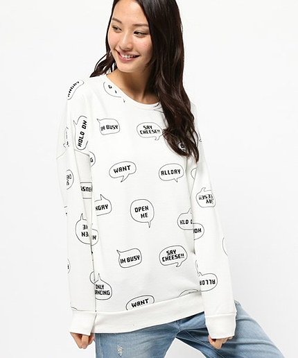 WEGO/総柄スウェット