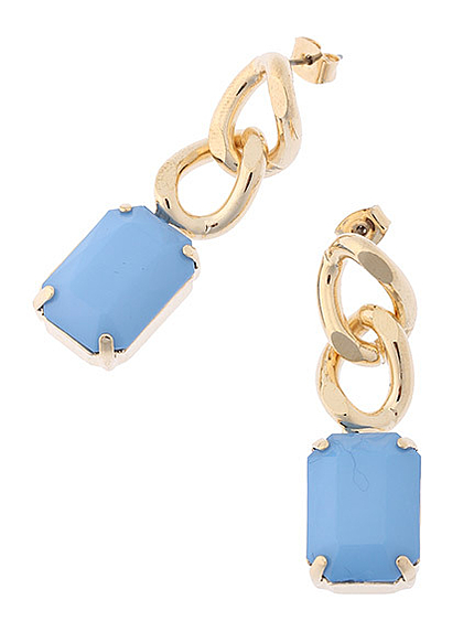 チェーンストーンピアス