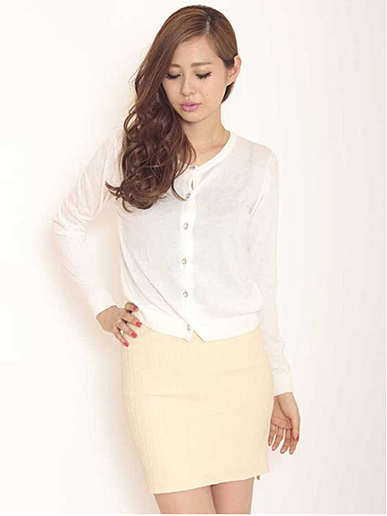 ニットクルネックカーデイガン