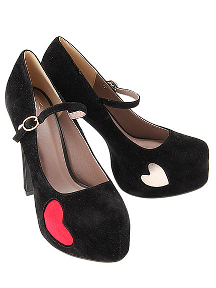 アシメトリーハートパンプス(35340250)