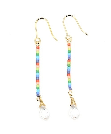 ガラスビーズピアス