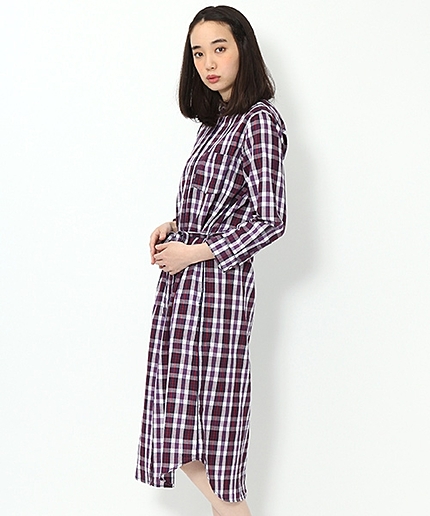 【7/17再値下げ】マドラスチェックロングシャツワンピース