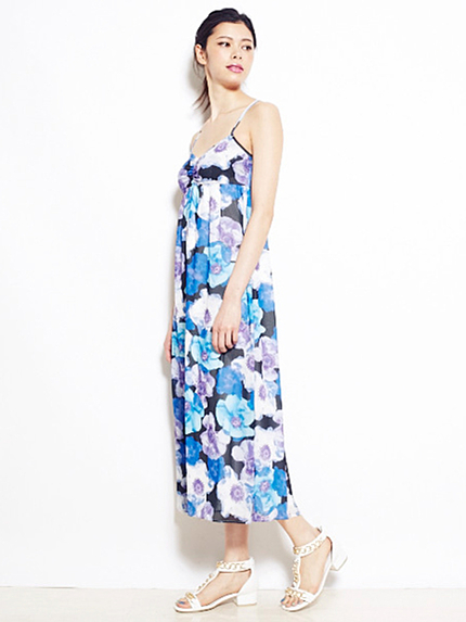 【FEMININE】スコープフラワーマキシOP