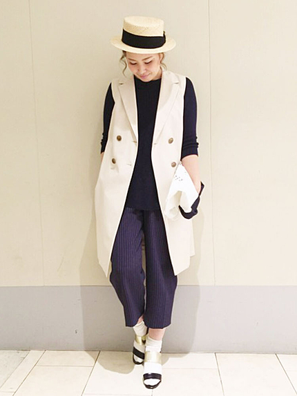 【LUX】 ロングトレンチベスト