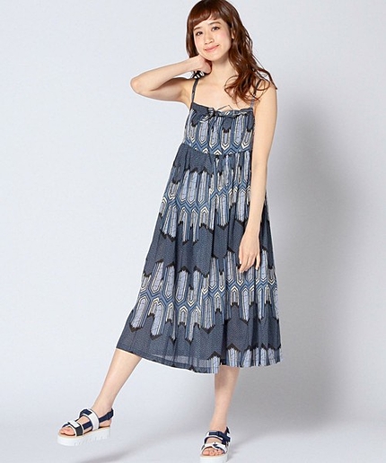◆BINDUプリントマキシワンピース/◆BINDU PRT MAXI OP