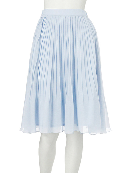 【green】シフォンプリーツスカート