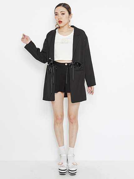 レースアップテーラードジャケット