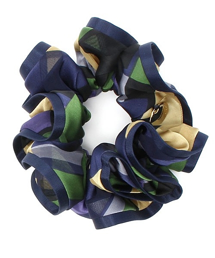 ジオメトリカルストライプシュシュ（L）