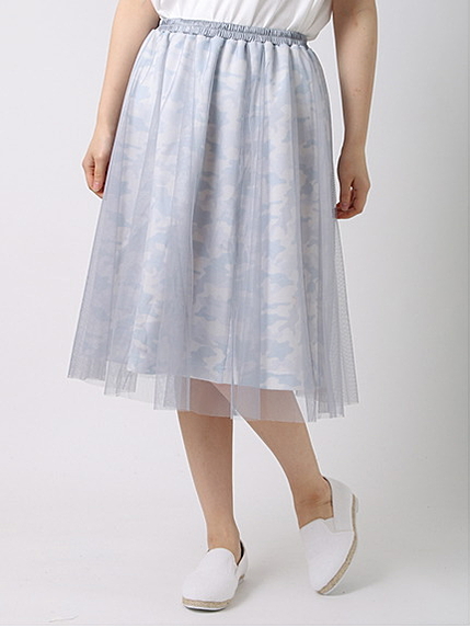 ペールトーンチュールスカート