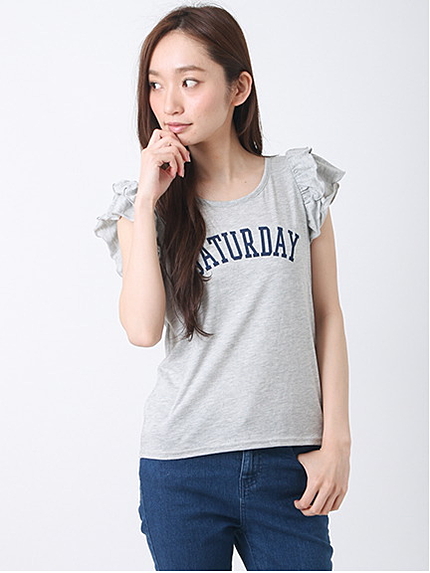 SUNDAY フリルTシャツ