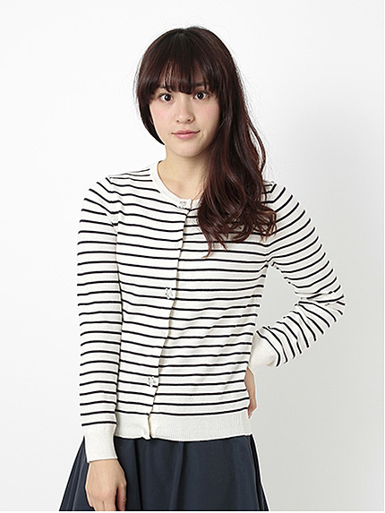 ＜WEB限定大きな・小さなサイズ＞フラワービーズニットカーディガン