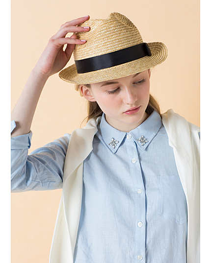 中折れストローハット