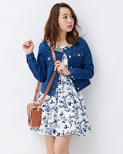 【中村アン さん着用】ウエストリボン花柄／ワンピース B