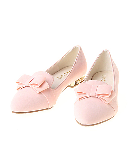 【ネット限定】パールヒールスエードリボンオペラ