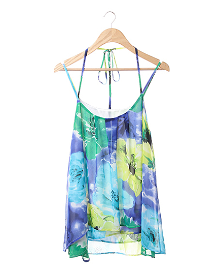 花柄Aライン/キャミ