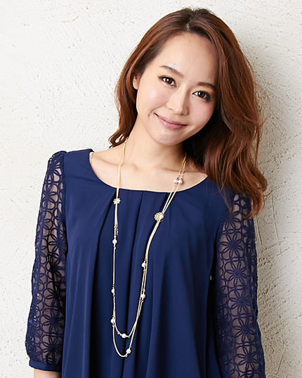 フラワーモチーフ2連/ネックレス