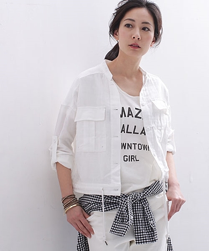 スタンドカラーミリタリーブルゾン