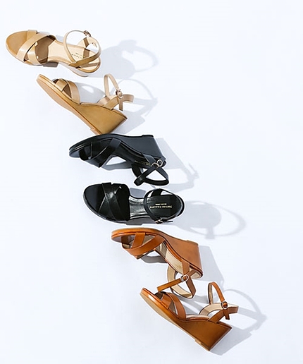 Fレザークロスベルトサンダル