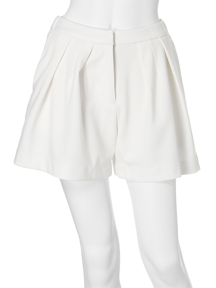 【LUX】 タックキュロットショートパンツ (O/WHT)