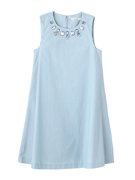 【W】ビジューフレアワンピース