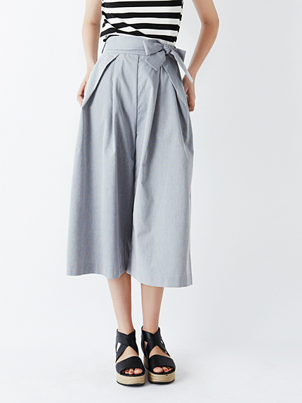 ウエストリボンガウチョパンツ